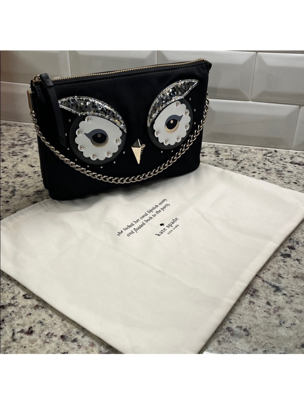 Kate Spade ♠️ EUC! Star Bright Owl Madeline Crossbody Bag - Picture 2 of 12